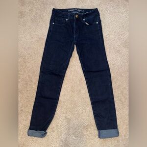 Women’s Dark Blue American Eagle Outfitters Denim Skinny Jeans Size 0